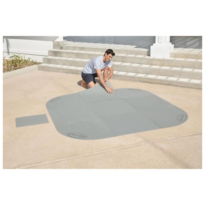 BESTWAY Tapis de sol pour spa carré ou rond Lay-Z-Spa 216 x 216 cm