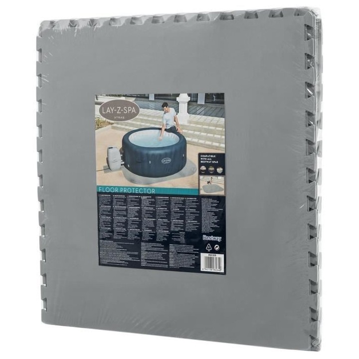 BESTWAY Tapis de sol pour spa carré ou rond Lay-Z-Spa 216 x 216 cm