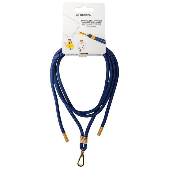 Coque bandouliere bleu marine détail gold BBC