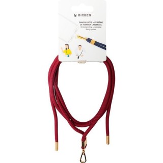 Coque bandouliere rouge détail gold BBC