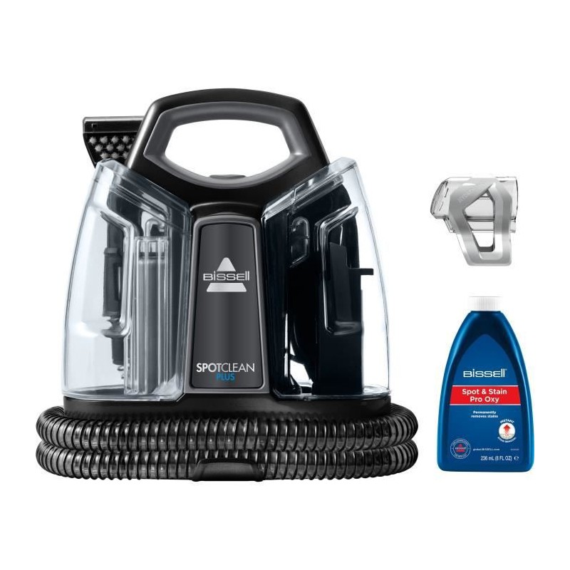 BISSELL Spot Clean Plus 3724N - Détache, Nettoie et Aspire - Léger et compact - Tube 2.20m