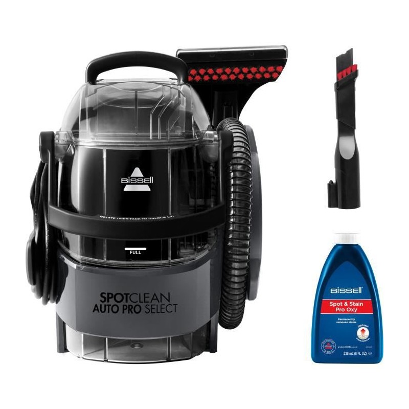 BISSELL SpotClean Auto Pro Select 3730N - Détache, Nettoie et Aspire - Réservoir grande capacité - Longue portée