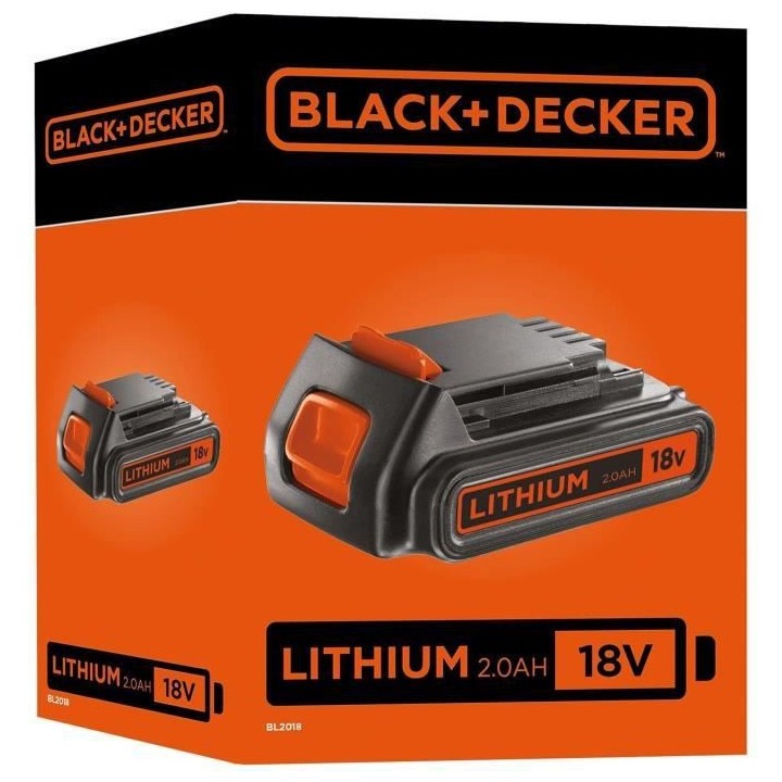 Batterie Lithium 18V BLACK+DECKER 2,0 Ah - BL2018-XJ