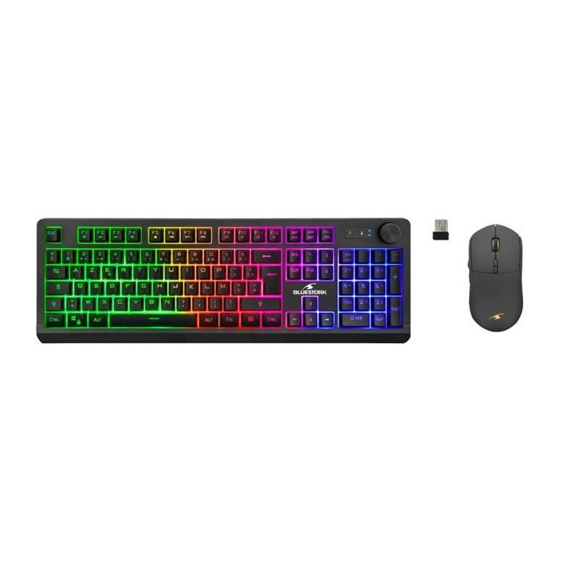 Pack Clavier Souris sans fil Rechargeable BLUESTORK - RGB