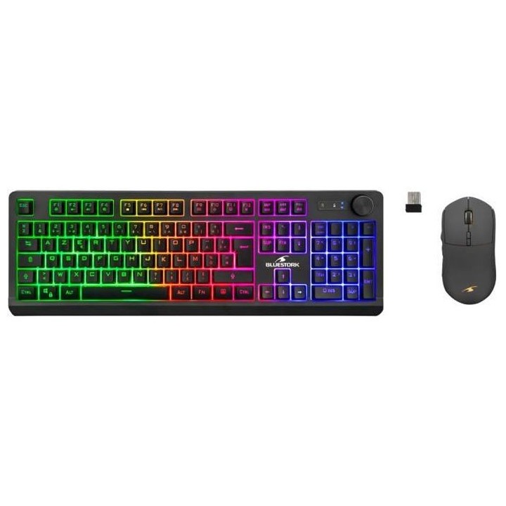 Pack Clavier Souris sans fil Rechargeable BLUESTORK - RGB
