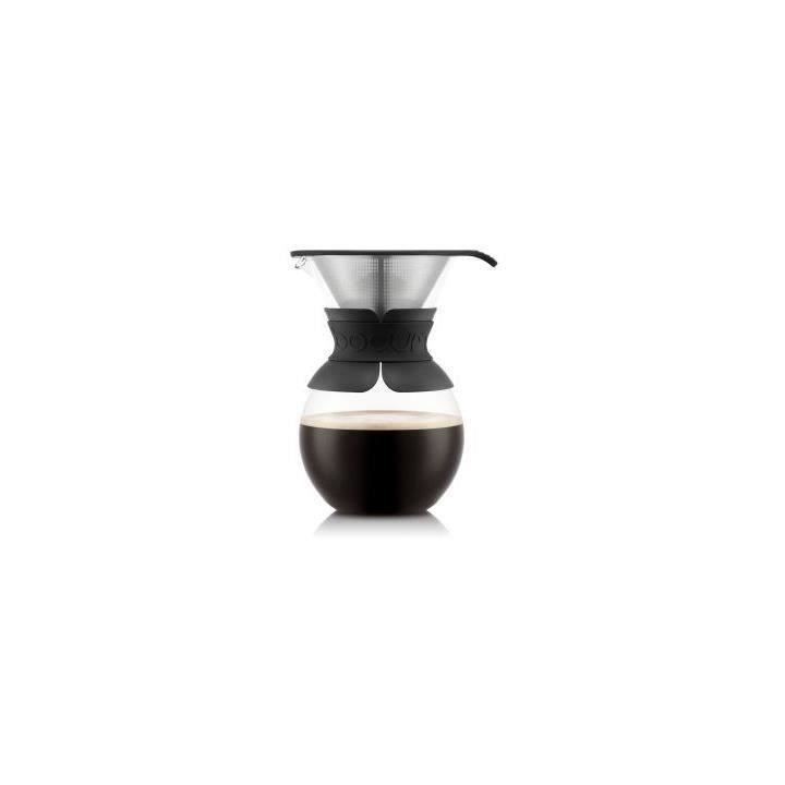 POUR OVER - Cafetiere BODUM , filtre permanent maille inox, 1.0 l, 8 t