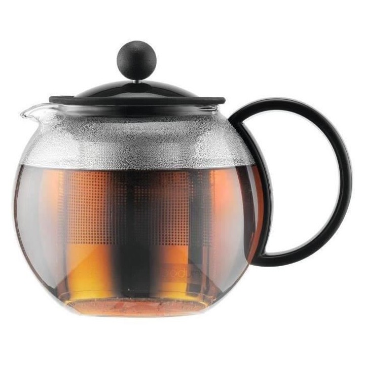 ASSAM - Théiere a piston BODUM , couvercle plastique, filtre en inox,