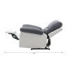 Fauteuil relax électrique - Tissu gris et simili blanc - DUSTIN