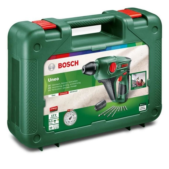 Perforateur sans fil Bosch - Uneo (Livrée avec 1 batterie 12V-2,5 Ah