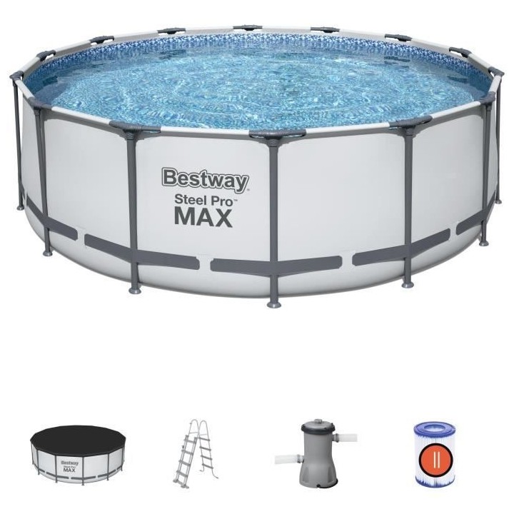 Kit Piscine hors sol tubulaire BESTWAY Steel Pro Max™ - 427 x 122 cm