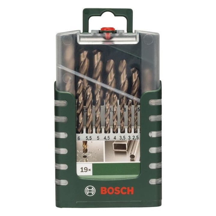 Set de 19 Forets a métaux rectifiés HSS-Cobalt - BOSCH