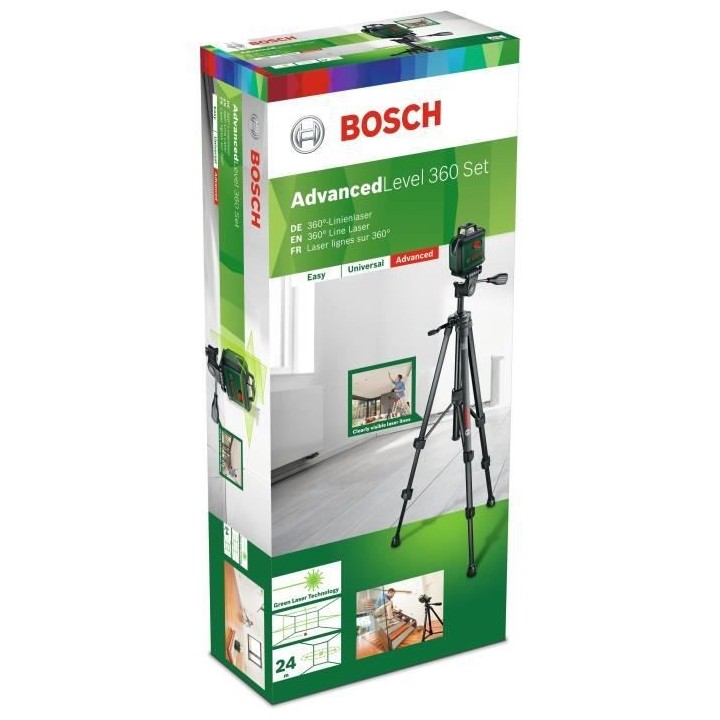 Laser lignes Bosch - AdvancedLevel 360 Set (vendu avec trépied TT 150