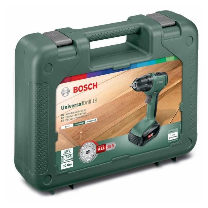 Perceuse Visseuse sans fil Bosch - UniversalDrill 18 (Livrée avec 1 b