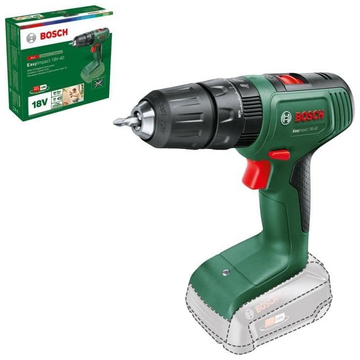 Perceuse visseuse a percussion Bosch EasyImpact 18V40 (SANS batterie,