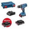 Perceuse visseuse Bosch Professional GSR 18V-21 + 3 batteries GBA 18V 2,0Ah + chargeur GAL 18V-20 , livrés en L-CASE - 0615990L