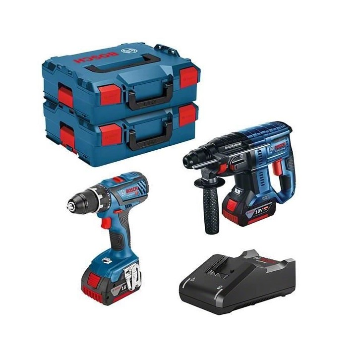 Bosch Professional - KIT 2 OUTILS : perceuse-visseuse GSR 18V-55 + per