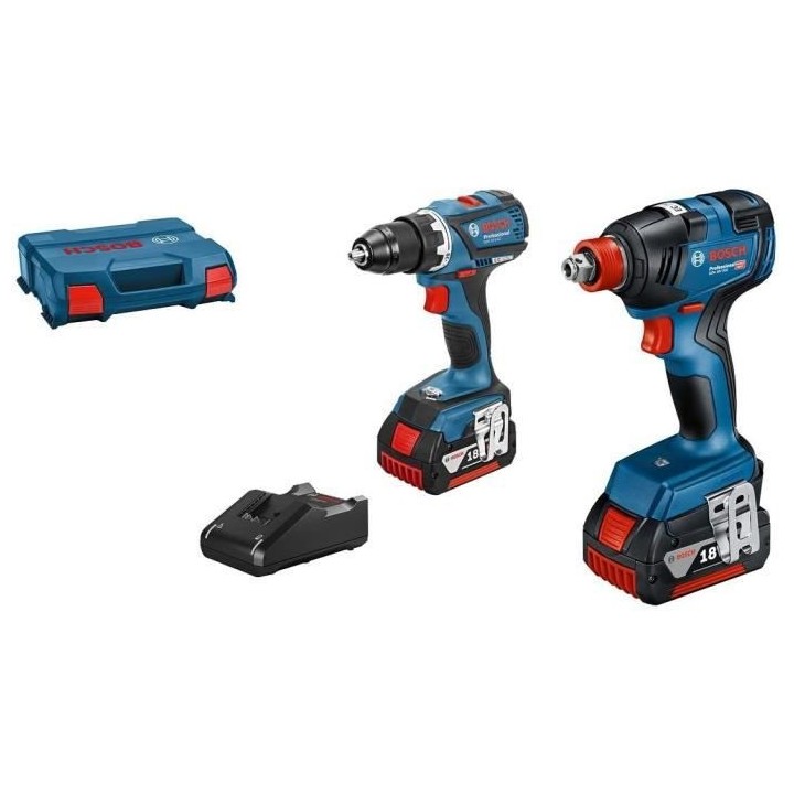 Combo Kits Bosch Professional : Clé a chocs GDX 18V + Perceuse visseu