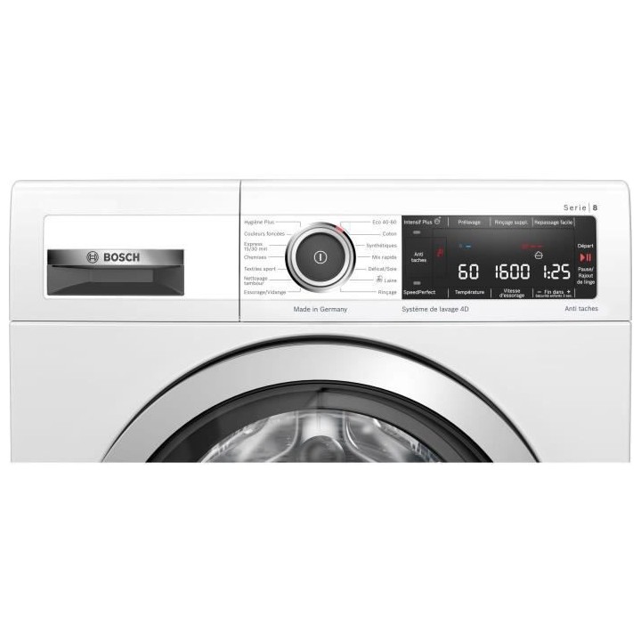 Lave-linge hublot BOSCH WAX32M01FF SER8 - 10 kg - L59,8cm - Induction