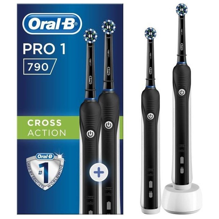 Brosse a dents électrique rechargeable ORAL-B Pro 1 790 Duopack - 2 M