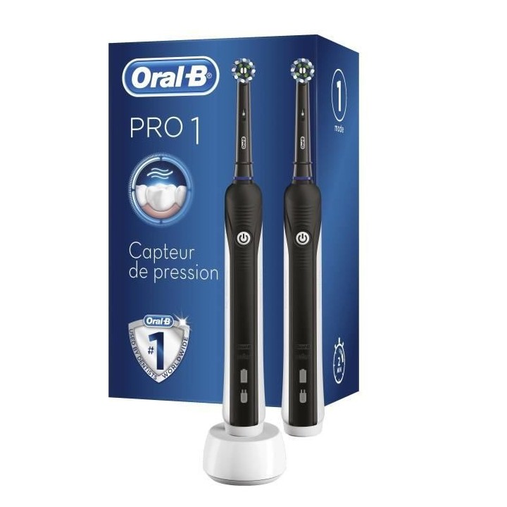 Brosse a dents électrique rechargeable ORAL-B Pro 1 790 Duopack - 2 M