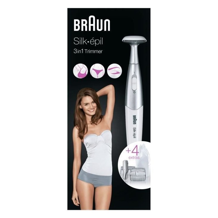 BRAUN Tondeuse bikini 3 en 1 FG1100 - Blanc