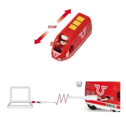 Brio World Train de Voyageur Rechargeable + cable USB - Accessoire Circuit de train en bois - Ravensburger - Mixte des 3 ans - 3