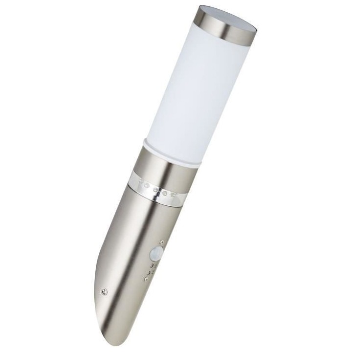 Applique avec détecteur BOLE couleur Acier led intégré