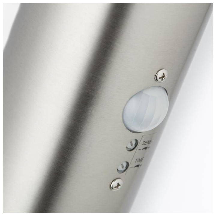 Applique avec détecteur BOLE couleur Acier led intégré