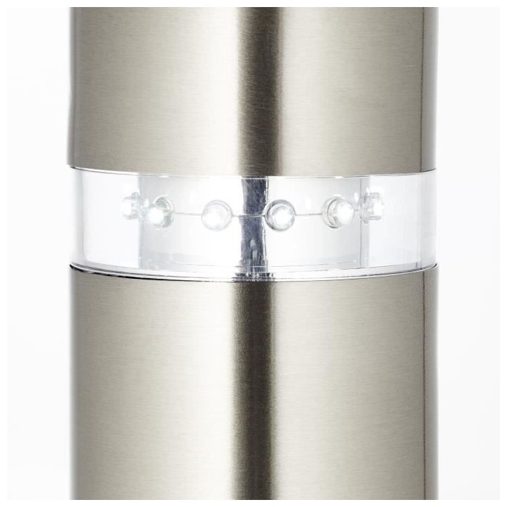 Potelet avec détecteur BOLE couleur Acier led intégré