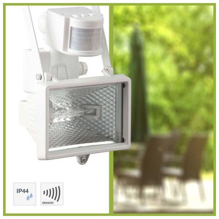 Projecteur avec détecteur TANKO couleur Blanc R7s