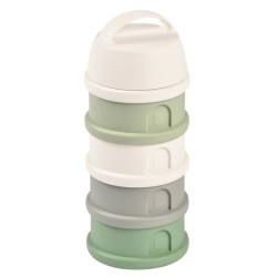 BEABA, Boîte doseuse, 4 compartiments, cotton white / sage green