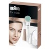 Braun FaceSpa 851V 3-En-1 Épilateur Électrique Femme Visage et Épilation Blanc/Bronze, Brosse Nettoyante, Épilation, Nettoy