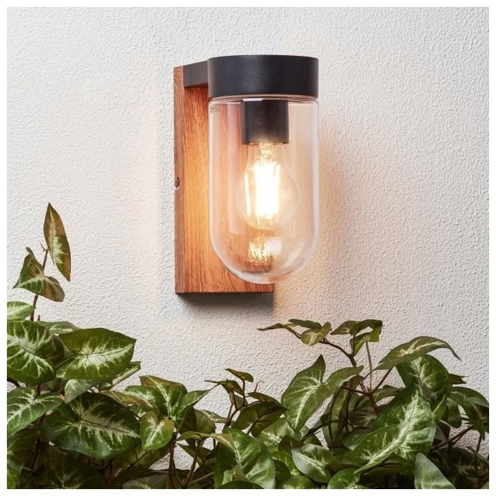 BRILLIANT - CABAR Applique extérieure - coloris bois foncé/noir - m