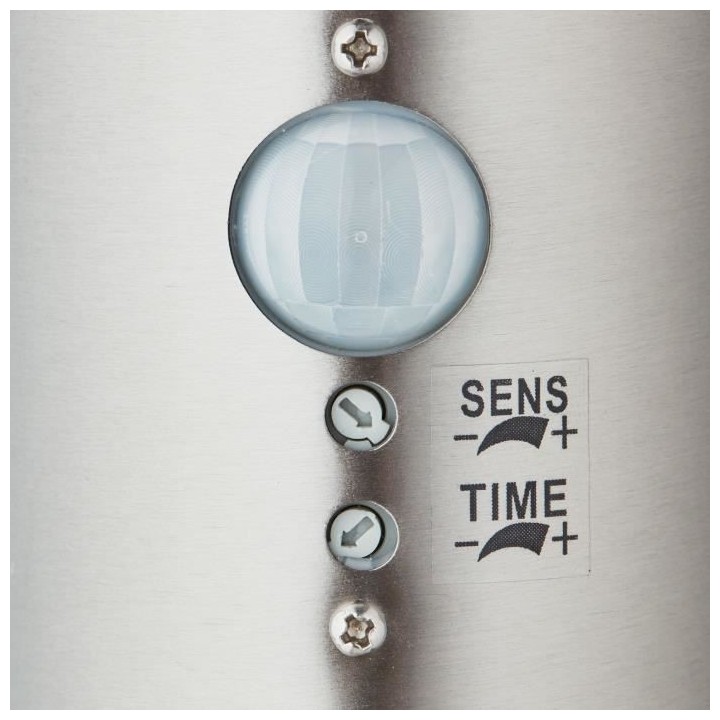 Applique extérieure avec détecteur LEIGH couleur acier led intégré