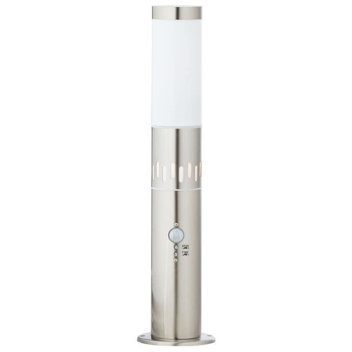 Borne extérieure avec détecteur LEIGH couleur acier led intégré