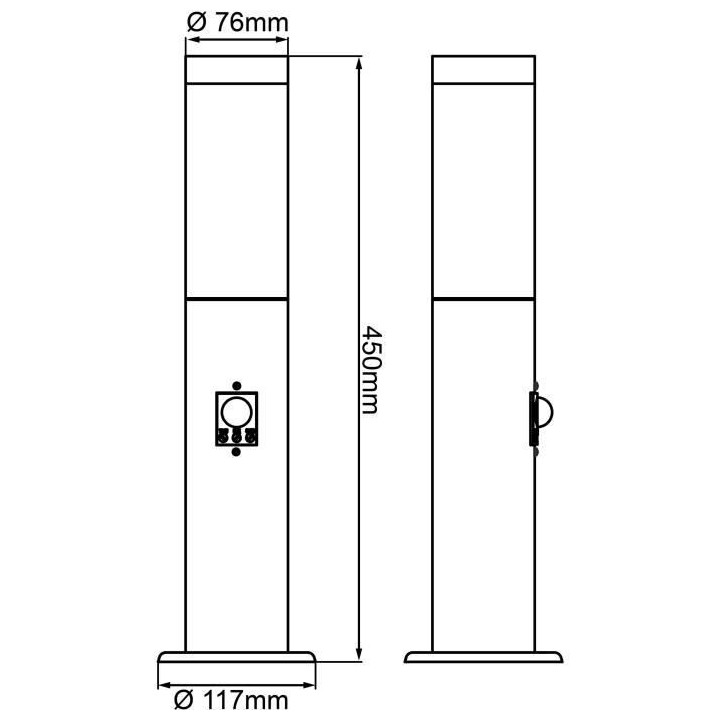 Borne detecteur DODY couleur noir E27