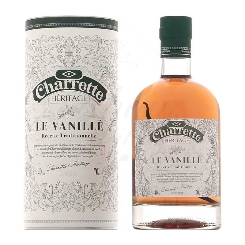 Charrette Le Vanillé - Rhum épicé - 40,0% Vol. - 70 cl - Avec étui