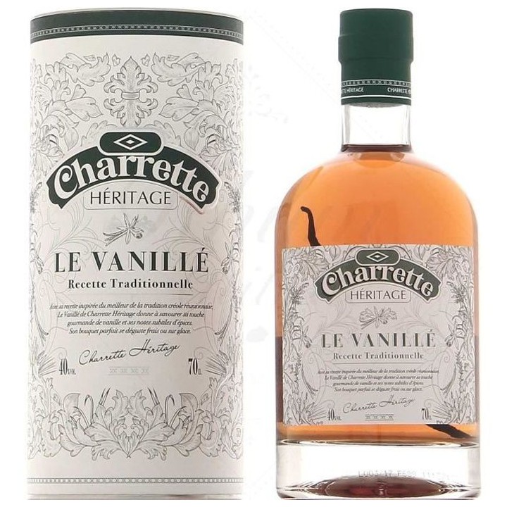 Charrette Le Vanillé - Rhum épicé - 40,0% Vol. - 70 cl - Avec étui