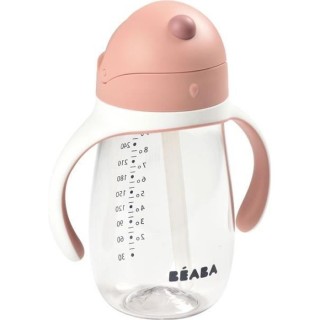BEABA, Biberon/Tasse d'apprentissage 2 en 1, Tasse Paille Enfant, 100%