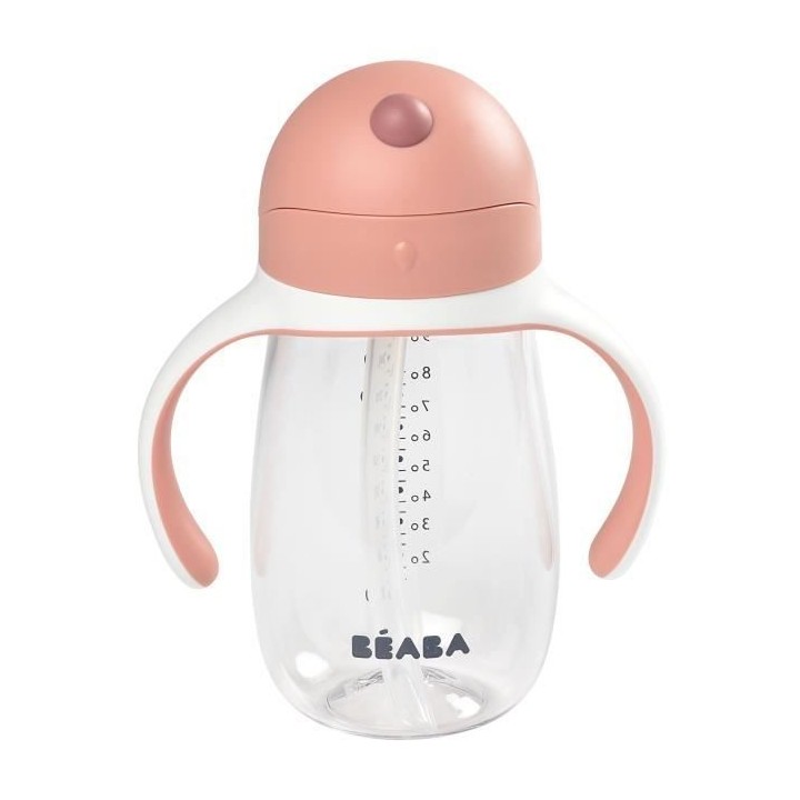BEABA, Biberon/Tasse d'apprentissage 2 en 1, Tasse Paille Enfant, 100%