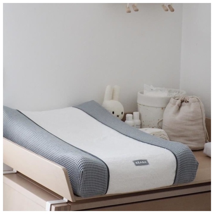 BEABA, Housse pour Matelas a Langer Sofalange, 100% Coton Nid d'abeill