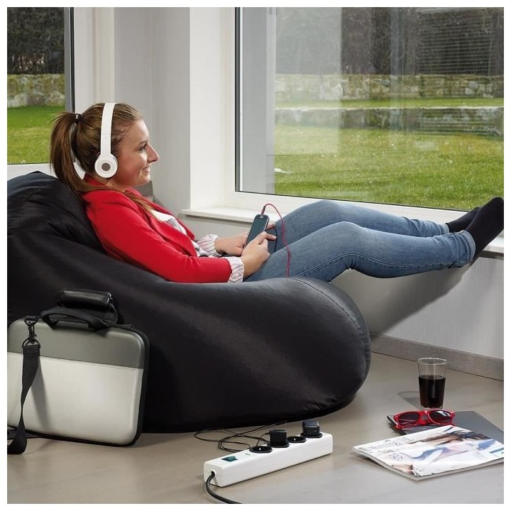 Brennenstuhl Multiprise hugo! Blanche - 4 prises - avec parafoudre et