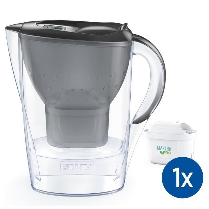 BRITA Carafe filtrante Marella graphite (2,4L) inclus 1 cartouche MAXT