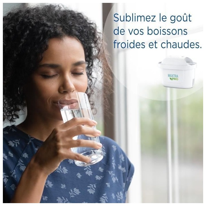 BRITA Carafe filtrante Style bleue (2,4L) inclus 1 cartouche filtrante