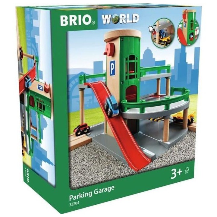 Brio World Garage Rail / Route - 3 niveaux - Accessoire pour circuit d