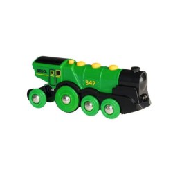 Brio World Locomotive Verte Puissante a piles - Accessoire son & lumiere Circuit de train en bois - Ravensburger - Des 3 ans - 3