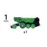 Brio World Locomotive Verte Puissante a piles - Accessoire son & lumiere Circuit de train en bois - Ravensburger - Des 3 ans - 3