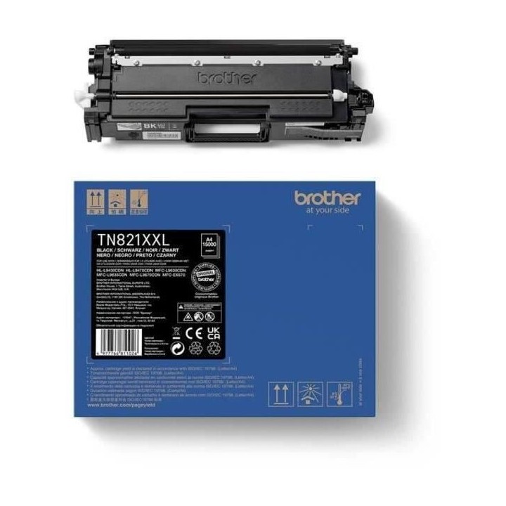 Toner noir - BROTHER - TN821XXLBK - 15 000 pages