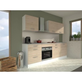 Cuisine complete OSLO - L 240cm - Chene - Plan de travail inclus