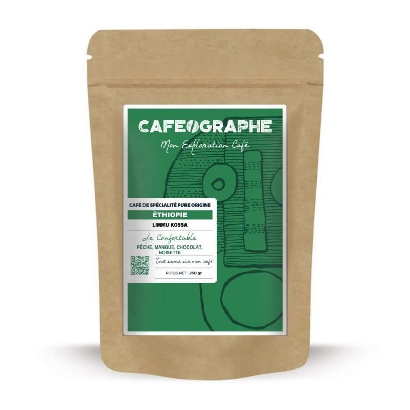 CAFEOGRAPHE Pack de café en grains Ethiopie Limmu Kossa